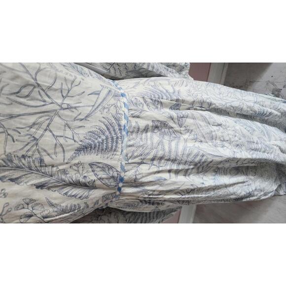 NWT Aura Brand maxi dress blue white beautiful lined Large - Picture 3 of 9